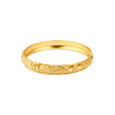 Broad Carved Gold Bangle,,hi-res 2