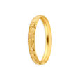 Broad Carved Gold Bangle,,hi-res 3