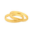 Floral Carvings Gold Bangle 