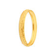 Floral Carvings Gold Bangle 3
