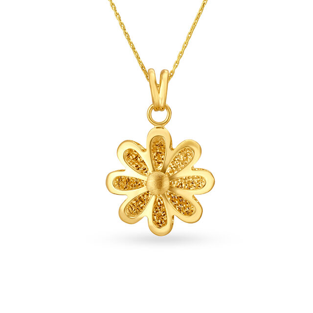 Shimmering Gold Pendant and Earrings Set,,hi-res
