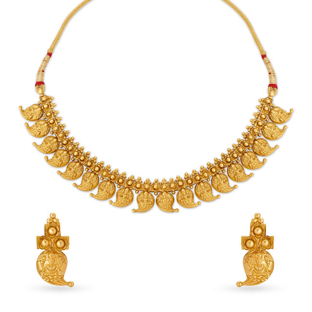 Opulent Goddess Lakshmi Necklace Set,,hi-res