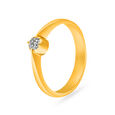 Ageless 22 Karat Yellow Gold and Diamond Finger Ring,,hi-res 