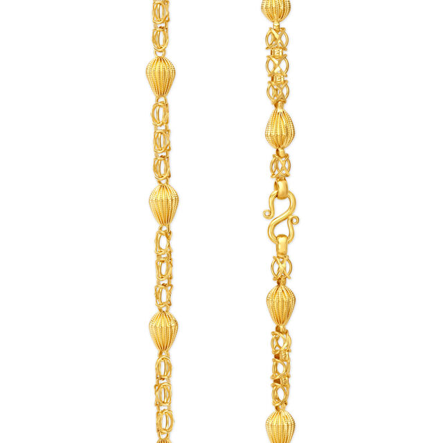Subtle Artistic Gold Chain,,hi-res