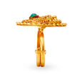 Intricate 22 Karat Gold Floral Finger Ring,,hi-res 3