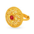 Royal Gold Finger Ring,,hi-res 2