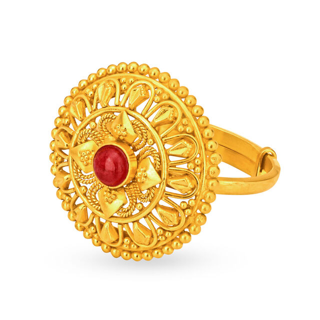 Royal Gold Finger Ring,,hi-res 2