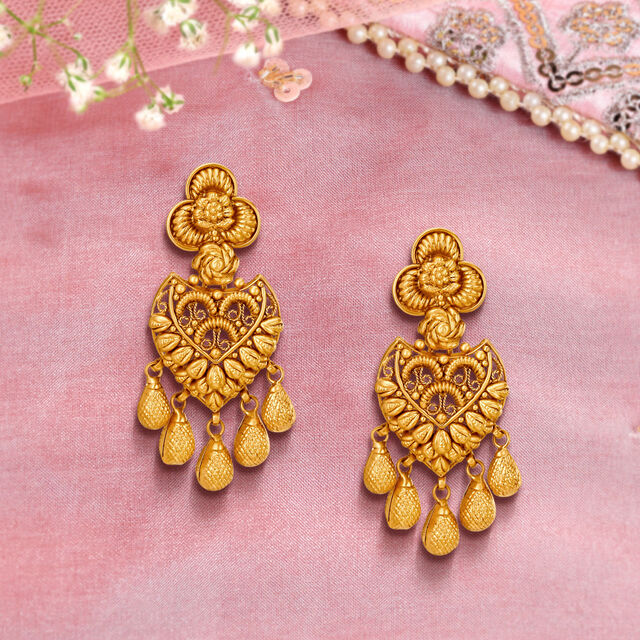 Royal Gold Necklace and Earrings Set,,hi-res