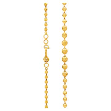 Grandiose Yellow Gold Beaded Ball Chain