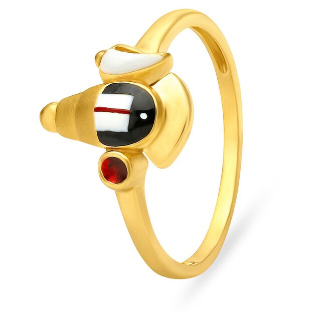 Divine 22 Karat Yellow Gold Deity Ring 