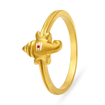 Ganapati Gold Finger Ring