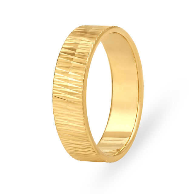 Marvelous Textured Gold Ring for Men 