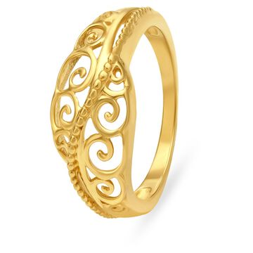Enchanting Traditional Gold Mesh Ring