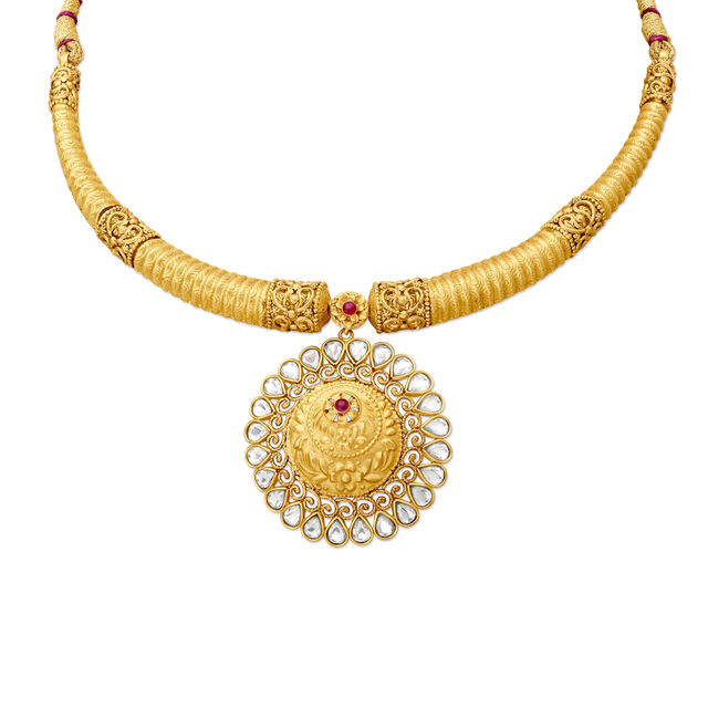 Round Floral Pristine Necklace Set 2