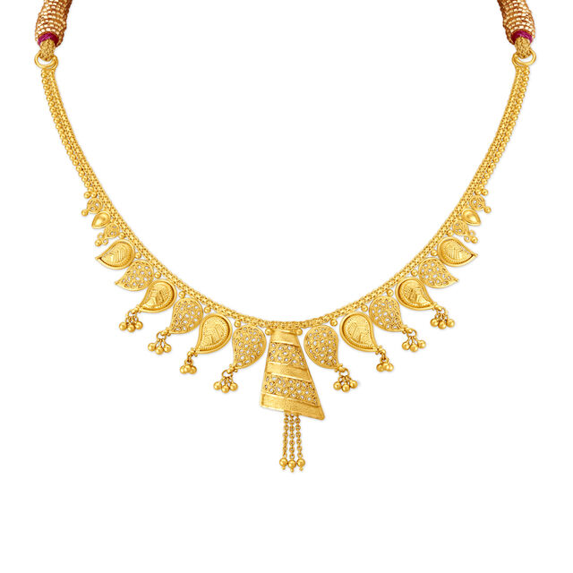 Asymmetric Yellow Gold Filigree Necklace and Earrings Set,,hi-res
