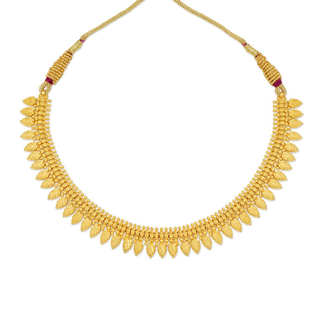Breathtaking Gold Leaf Necklace 