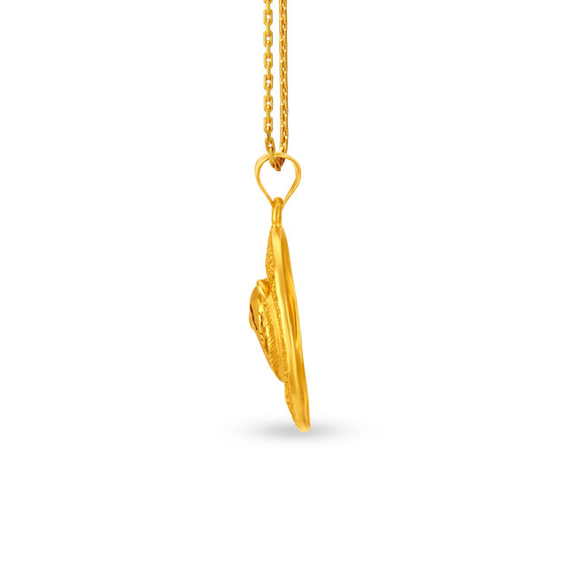Flashing Yellow Gold Tiger Pendant,,hi-res 2