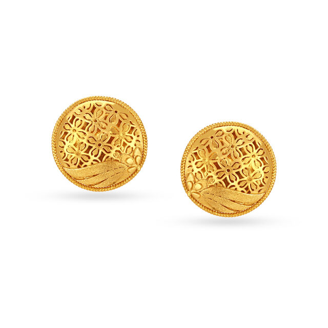 Glamourous Gold Pendant and Earrings Set 4