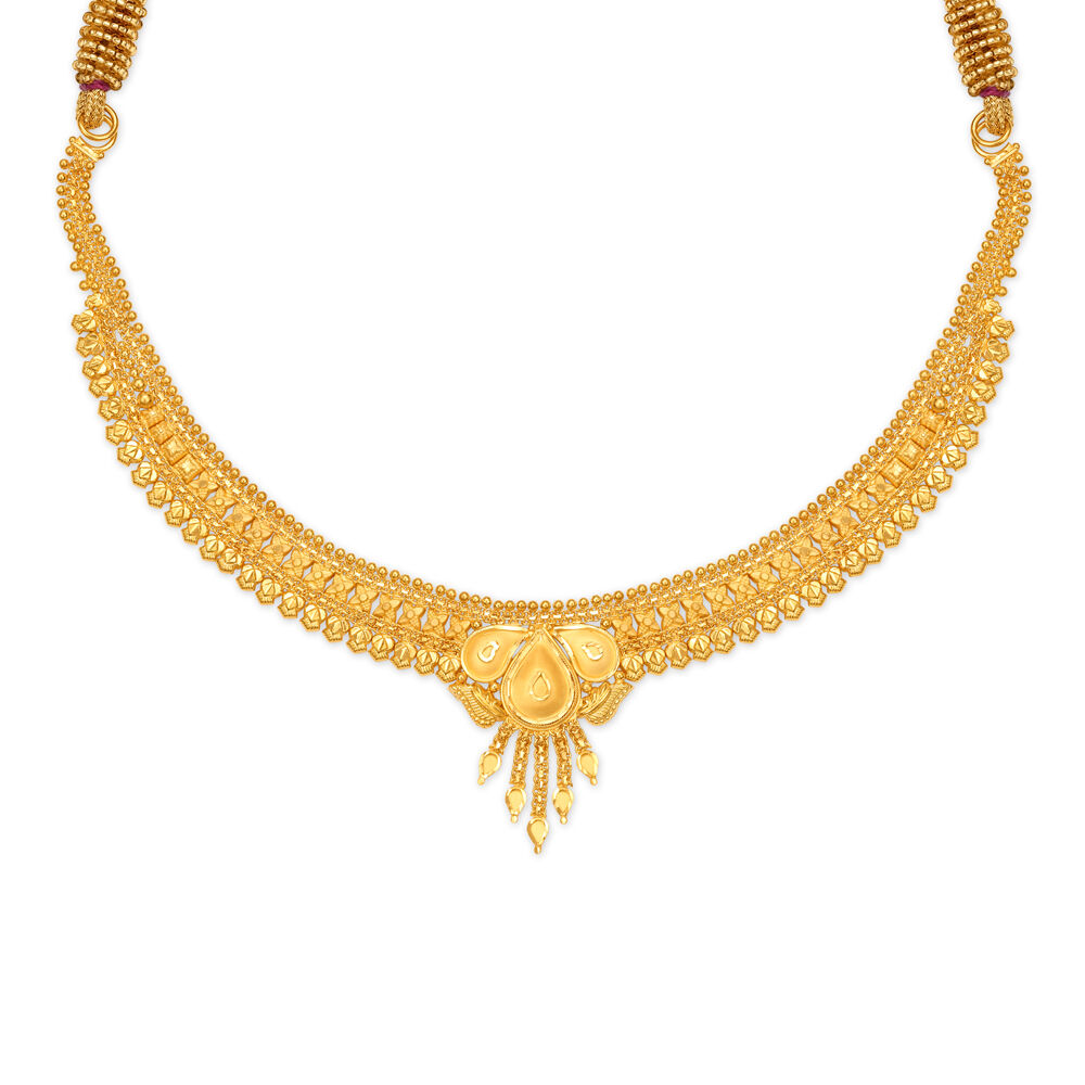 Necklace of gold with price top