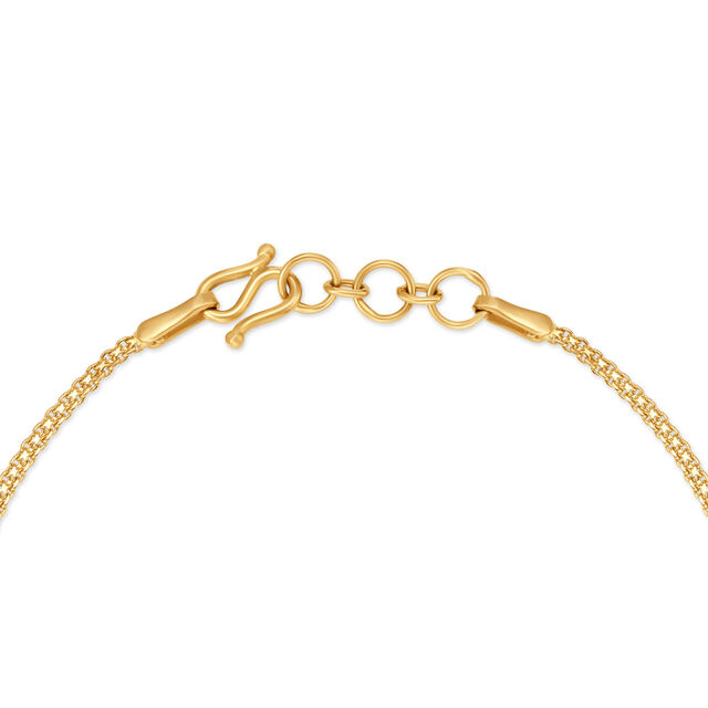 Hypnotic Yellow Gold Floral Chain Bracelet 2