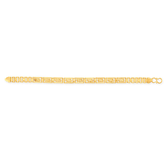 Geometric Flat Gold Bracelet for Men,,hi-res 