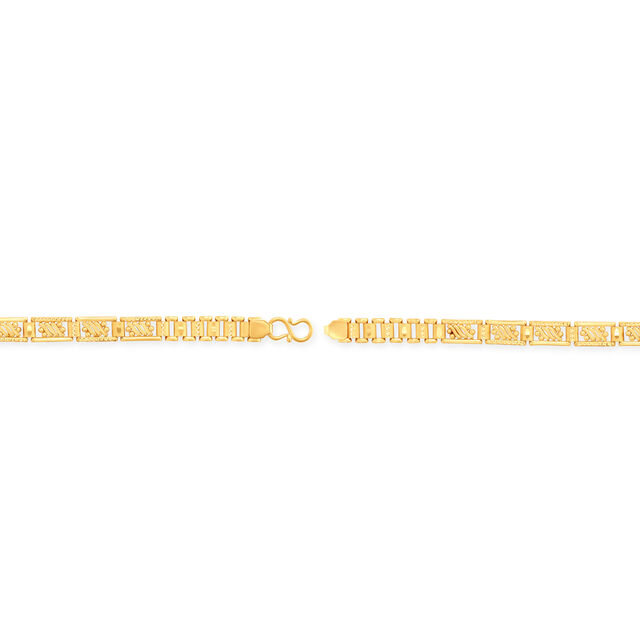 Geometric Flat Gold Bracelet for Men,,hi-res 2