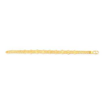 Rectangular Flat Gold Bracelet for Men