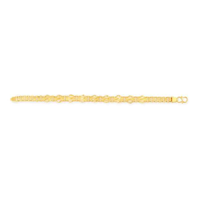 Rectangular Flat Gold Bracelet for Men,,hi-res 