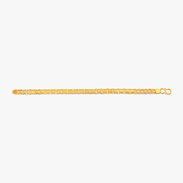 Textured Gold Bracelet for Men,,hi-res