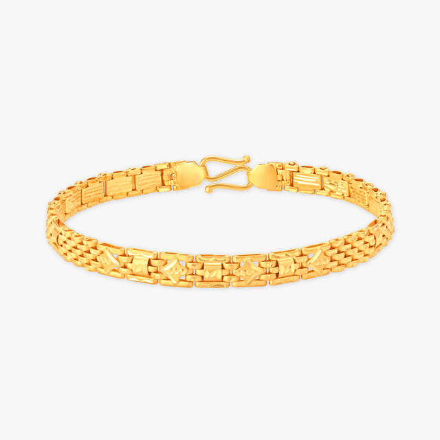 Yellow Gold Tanishq Gold Bracelet For Mens With Price Buy