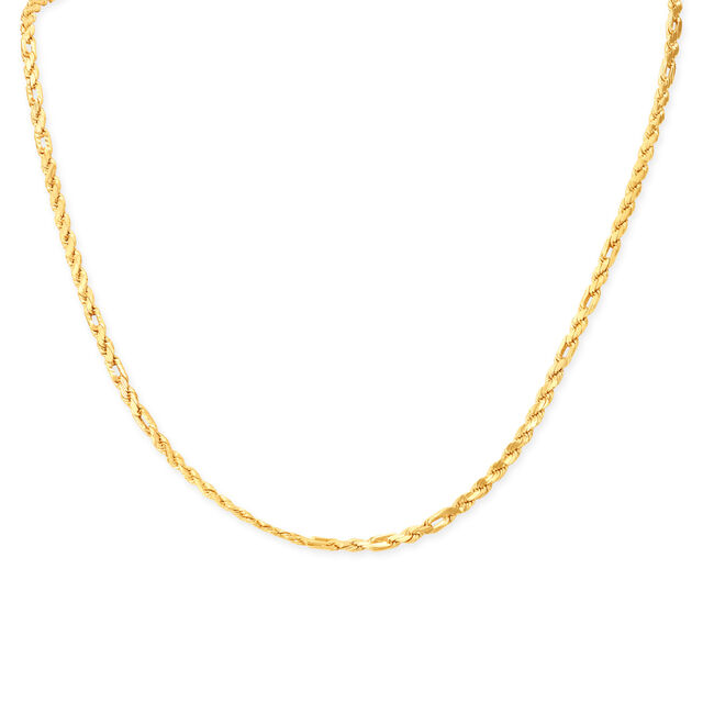 Grooved Large Links Gold Chain for Men,,hi-res 2