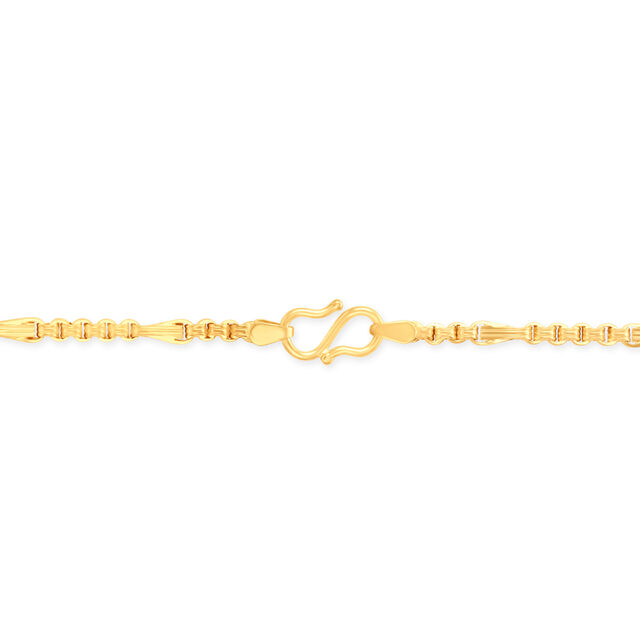 Indented Link Gold Chain for Men,,hi-res 