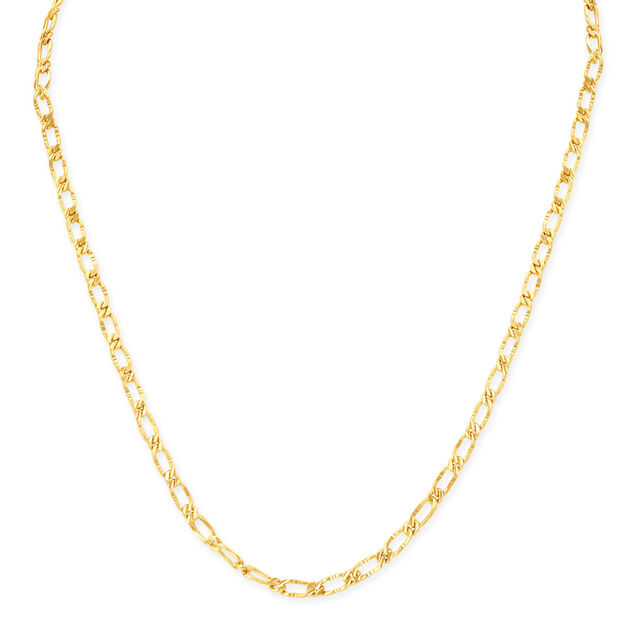 Textured Links Gold Chain for Men,,hi-res