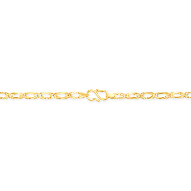 Artistic Ridged Links Gold Chain for Men,,hi-res