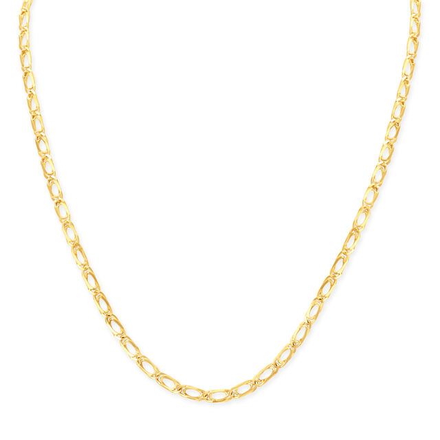 Artistic Ridged Links Gold Chain for Men,,hi-res