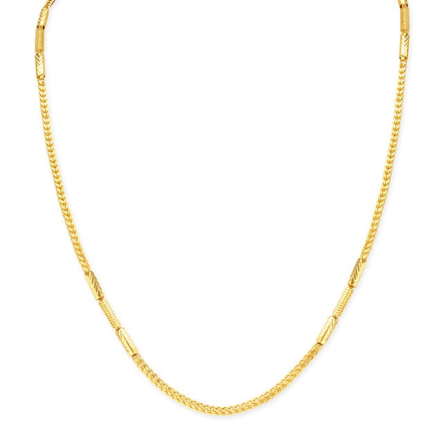 Spiral Carvings Gold Chain for Men,,hi-res 2