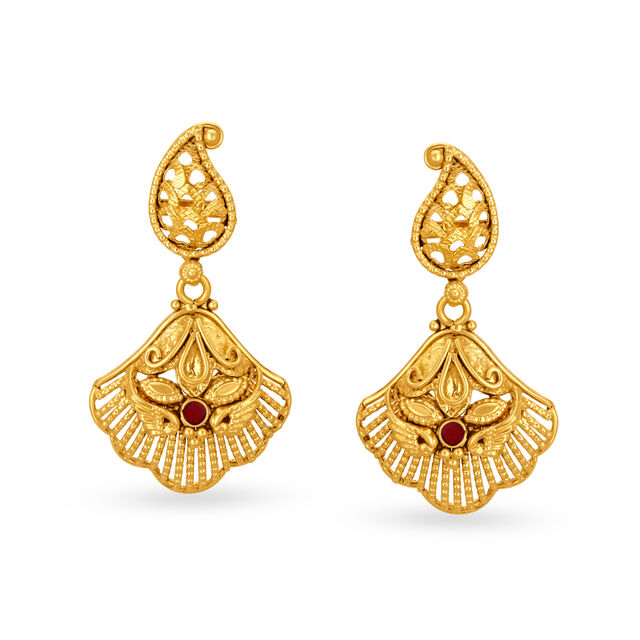 Striking Nature Inspired Drop Earrings,,hi-res 