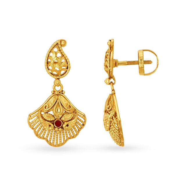Striking Nature Inspired Drop Earrings,,hi-res 2