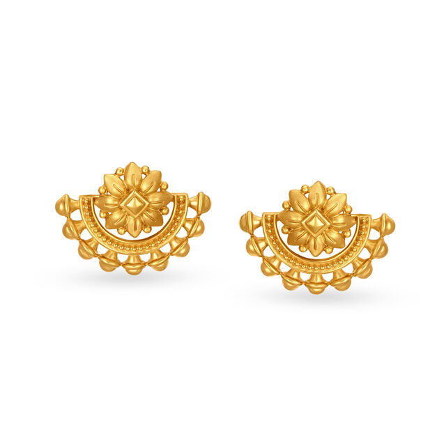 Captivating Gold Stud Earrings,,hi-res 