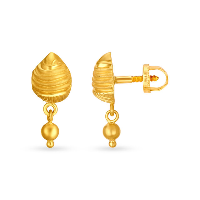 Dainty Leaf Pattern Drop Earrings 2