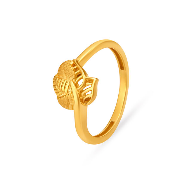 Elegant Leaf Motif Ring,,hi-res