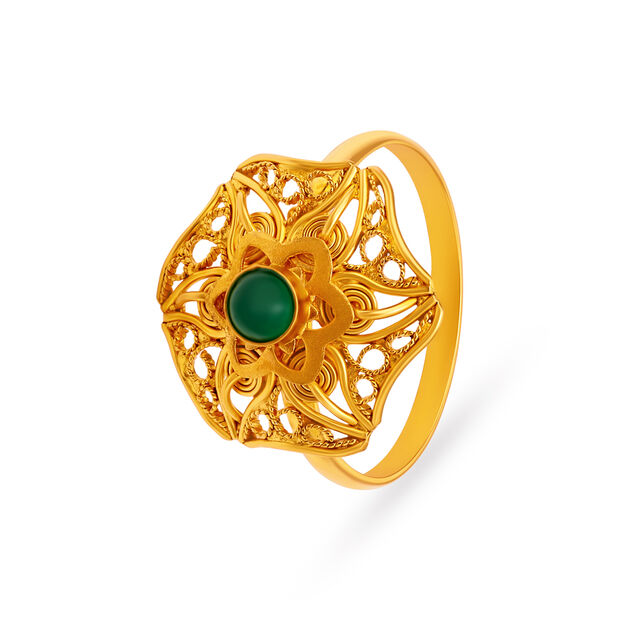 Scintillating Floral Ring with Gemstones,,hi-res