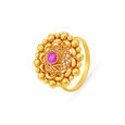 Elegant Floral Ring with Gemstone 2