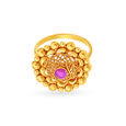 Elegant Floral Ring with Gemstone 3