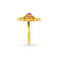 Elegant Floral Ring with Gemstone 4