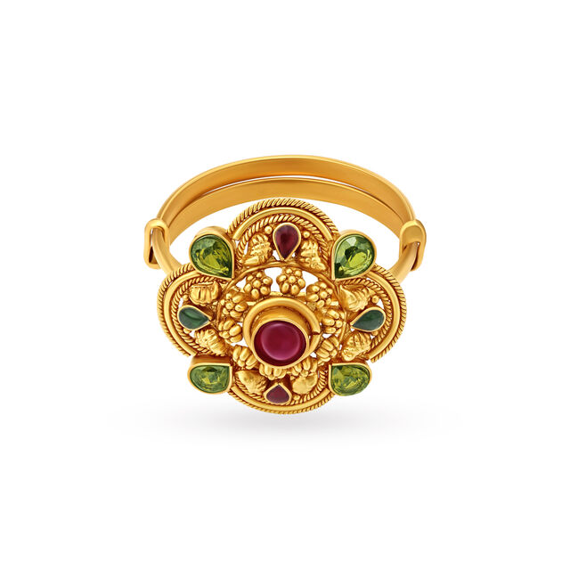 Opulent Floral Finger Ring,,hi-res 2