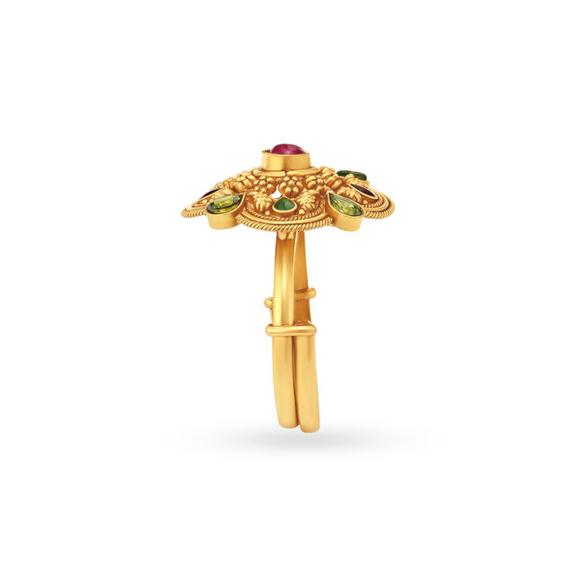 Opulent Floral Finger Ring,,hi-res 3