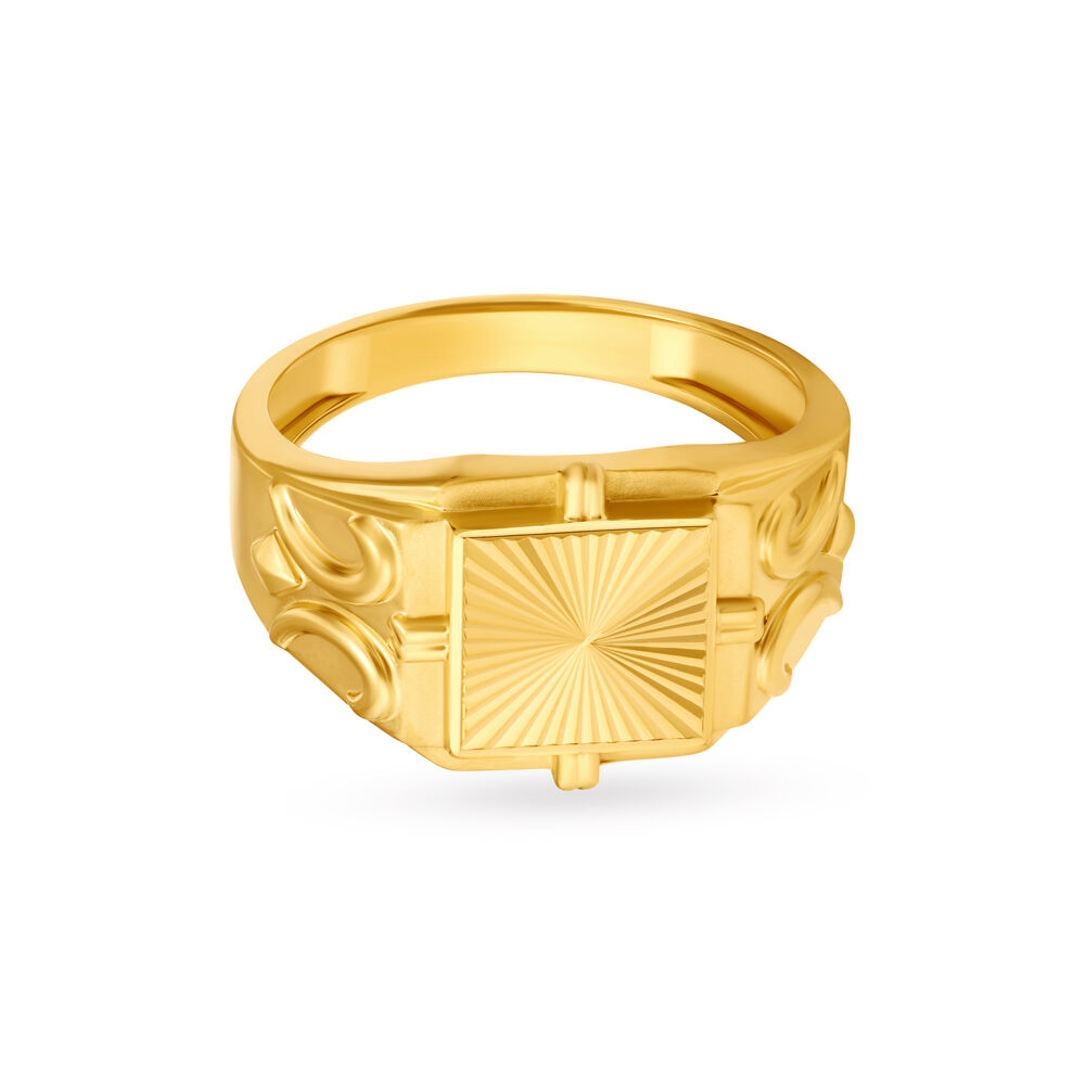 Buy Regal Gold Finger Ring for Men at Best Price | Tanishq US