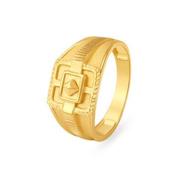 Textured Men's Finger Ring