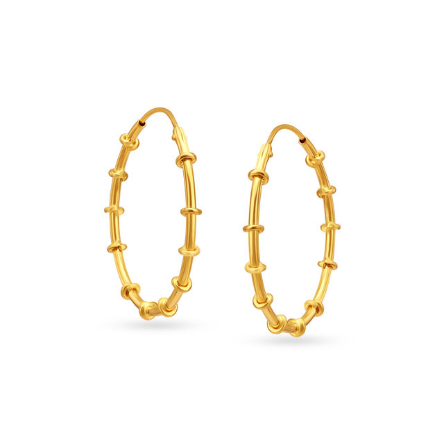Dainty Eclectic Gold Hoop Earrings,,hi-res